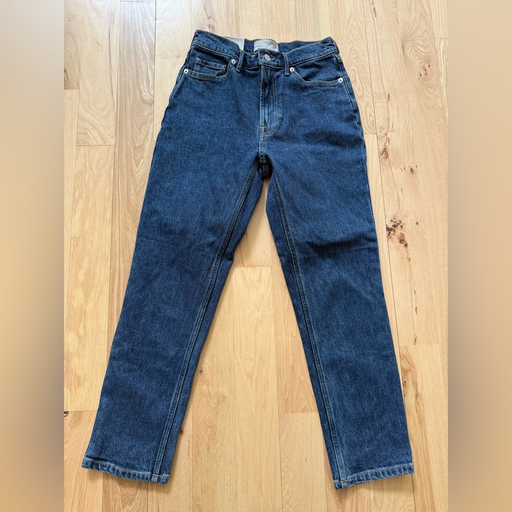 NWT Everlane Women's The Original Cheeky Jean Crop Dark Wash Denim Straight 25